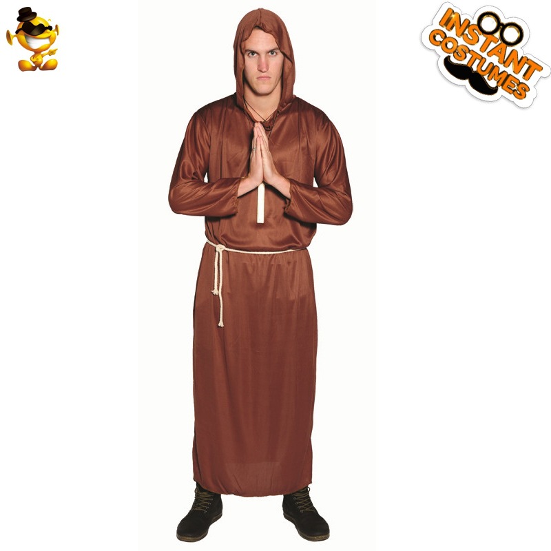 Halloween adulto sacerdote traje monje juego de rol traje fiesta sacerdote traje de la etapa