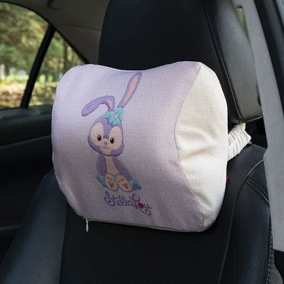 waist support car cushion backrest Waist support - rhombus-pillow-purple-rabbit-single