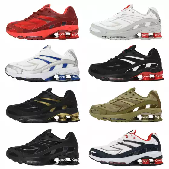 Men's casual single shoes, air cushioned shoes, women's shock-absorbing breathable running shoes, height increasing casual shoes, foreign trade shox supreme