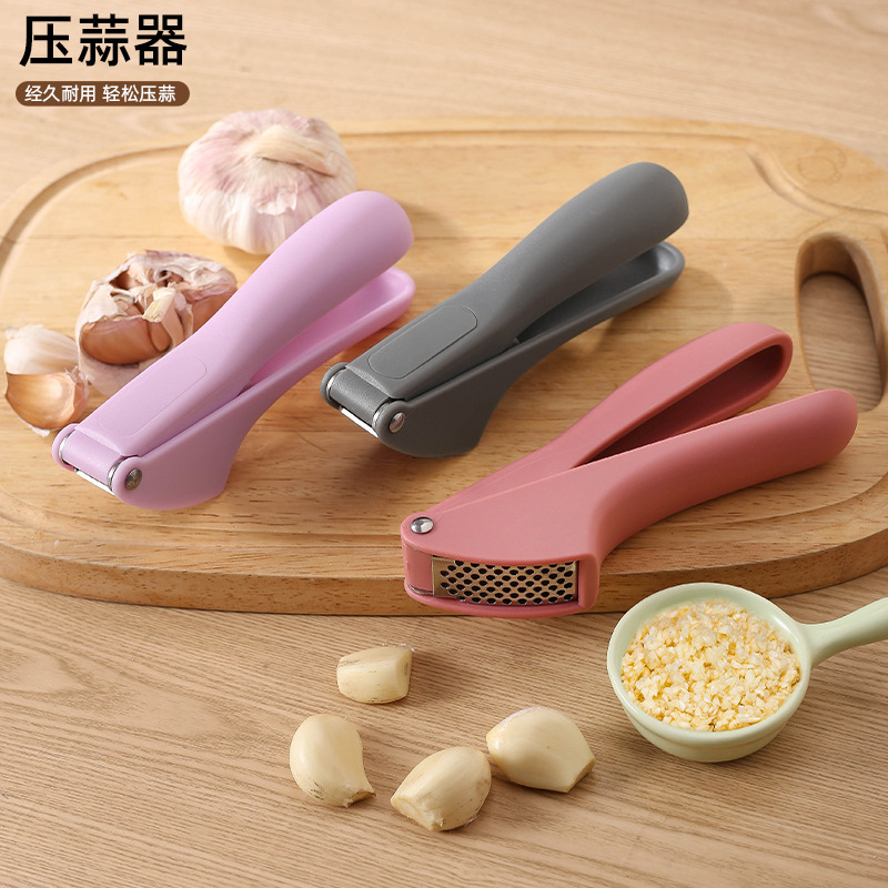 Stainless Steel Garlic Press, Garlic Masher, Garlic Masher, Manual Press Garlic Press Kitchen Gadget