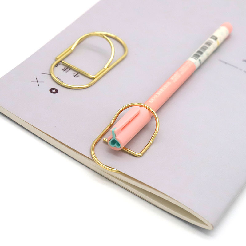 胖子金属笔夹创意笔记本配件方便携带曲别针笔架固定笔扣批发包邮
