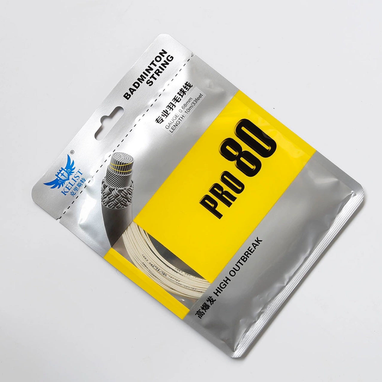 Directly supplied badminton string from the source factory. 80-thread badminton racket string with quality comparable to green factory.