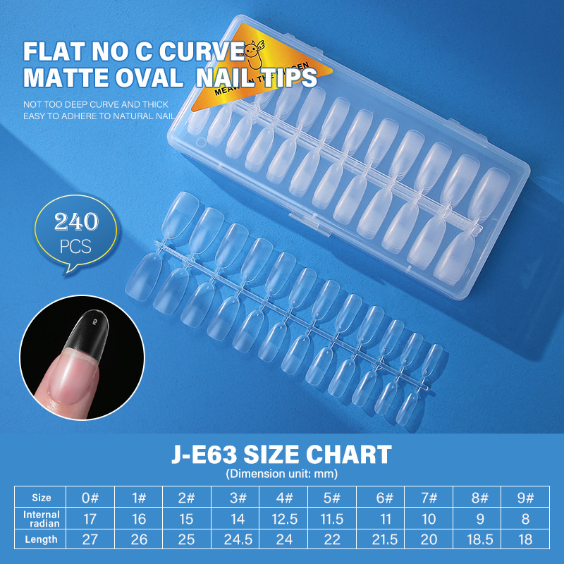 Arco plano europeo y americano sin costura talla libre molienda en caja transparente esmerilado desmontable extensión completa y media de doble uso esmalte de uñas