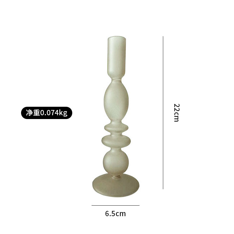 Retro candelabro de cristal creativo candelabro de vidrio decoración del hogar francés europeo Retro Decoración con velas cena banquete