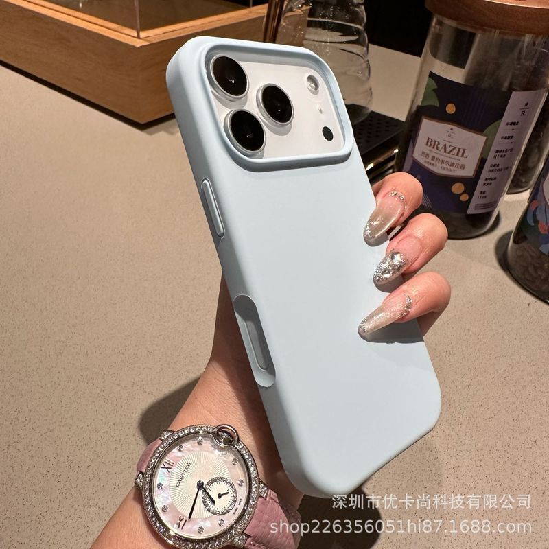 适用iPhone17Promax固态硅胶磁吸手机壳苹果16亲肤手感全包保护套|undefined