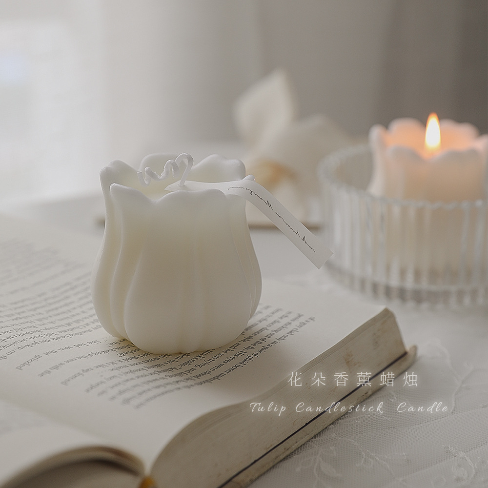 批發香薰蠟燭繡球玫瑰花婚禮伴手禮禮物candle鈴蘭香氛花朵小蠟燭