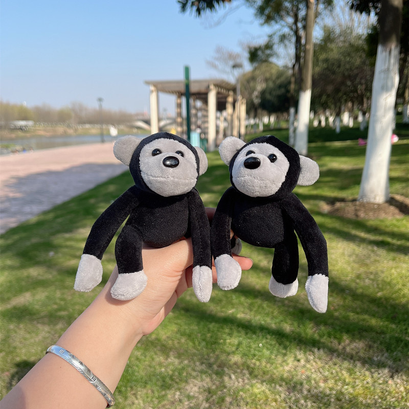Cartoon Simulation Chimpanzee Keychain Pendant Plush Doll Monkey Student Schoolbag Hanging Couple Birthday Gift