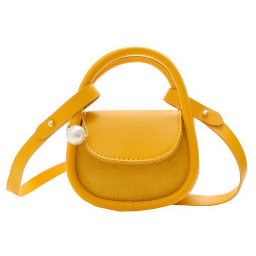 Korean style new children's bag fashion girls frosted semicircle handbag mini girls shoulder accessory bag coin purse