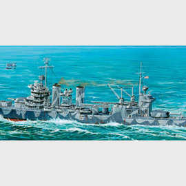小号手拼粘模型 1/700 二战美国CA-37塔斯卡卢萨号巡洋舰 05745