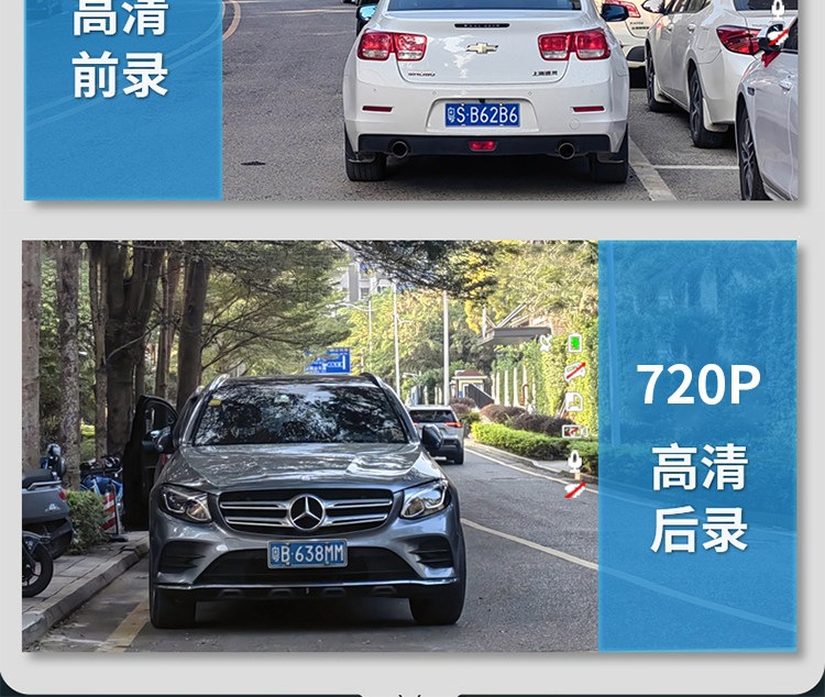 Suitable for the 2026 new model of the Renwoyou ultra-high-definition brand dashcam, no-wiring reverse camera with 360-degree front view
