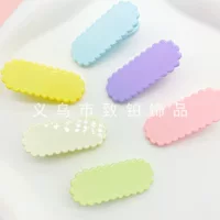 4 см блестящий лаковый зажим для зуба утки diy мультфильм заколки для волос сливочный резиновый дно зажим с двумя коньями круглого кружева овальный волновой зажим