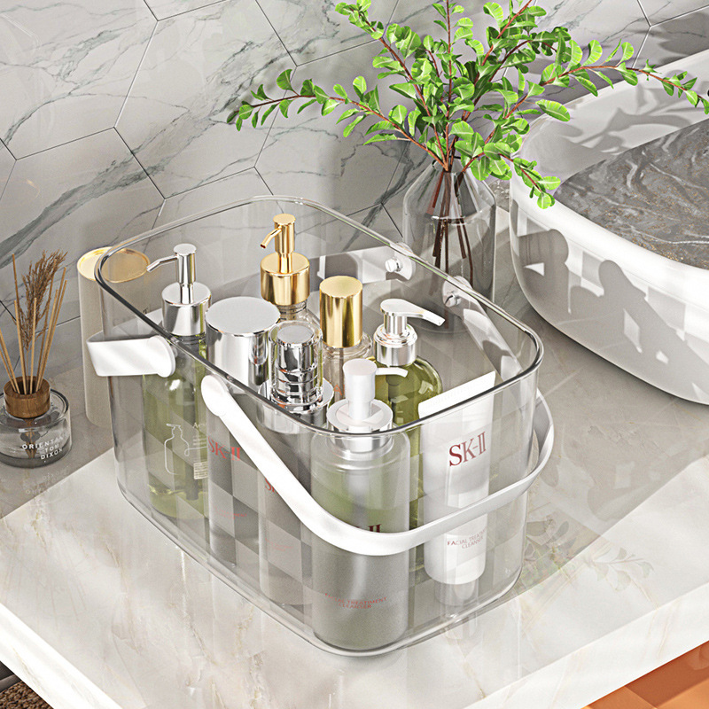 Cesta de baño canasta de almacenamiento de baño portátil suministros de baño Baño canasta de almacenamiento de artículos diversos de plástico azul canasta de baño