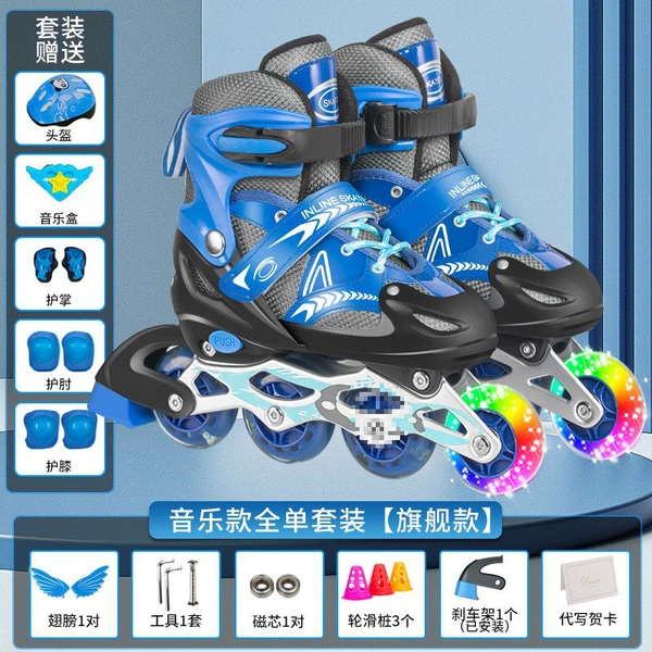 Blue set, helmet, protective gear