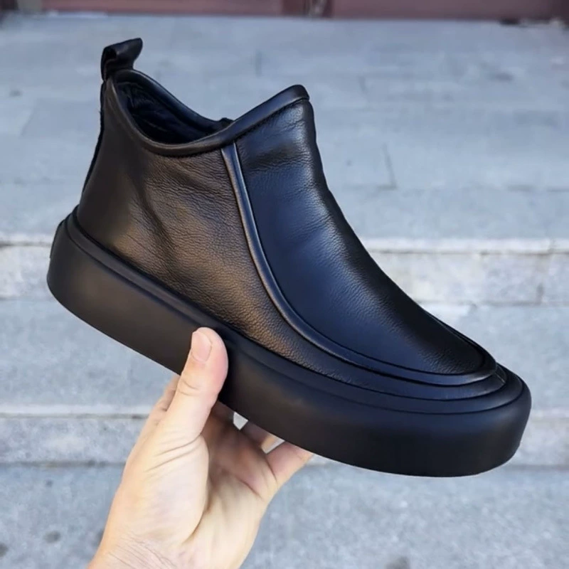 Осенний новый мужской ручной работы онлайн бизнес повседневная кожаная обувь мужской ретро мягкая кожа хороший кожаный чехол мягкий подошв дышащая кожаная обувь