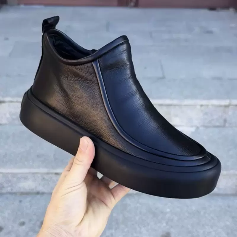 秋新款男士手工上线商务休闲皮鞋男复古软皮好皮套口软底透气皮鞋