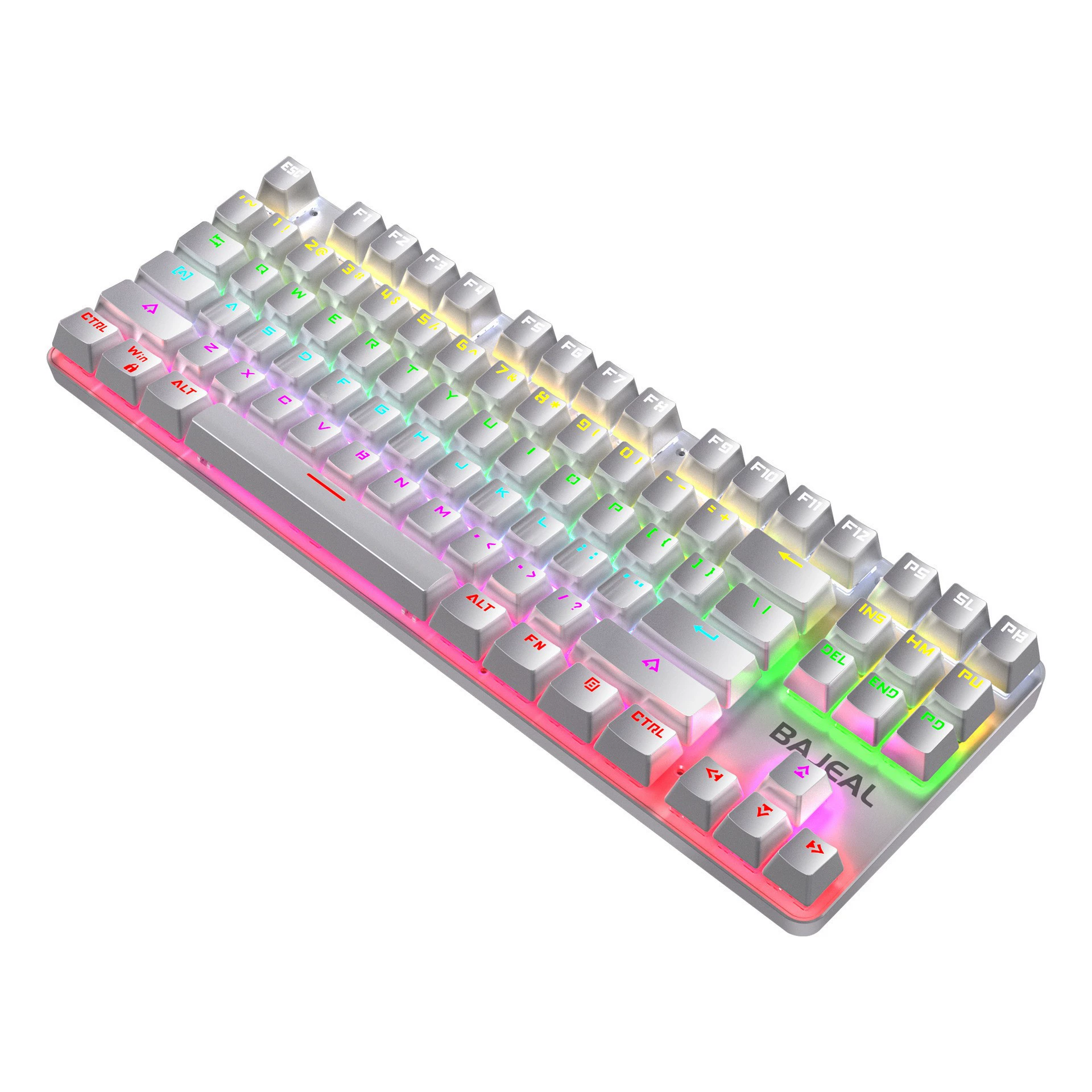 [跨境爆款K100双色87键青轴机械键盘红青轴USB CF LOL吃鸡电竞网咖]