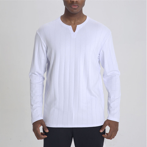 New casual quick-dry sports t-shirt for men, long sleeve, loose and breathable, running training sportswear top