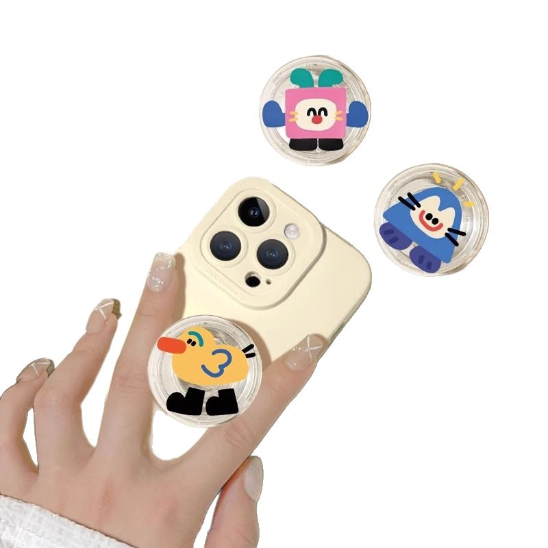 Ins adorable edición redonda creativa airbag soporte de teléfono móvil pegado rotación 360 retráctil perezoso persiguiendo el drama de escritorio