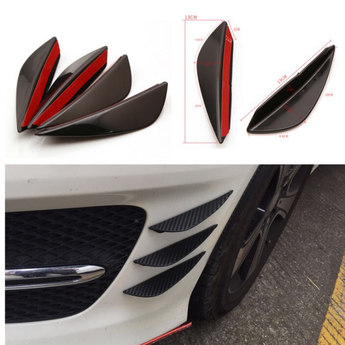 Car modification universal size surrounding front shovel wind knife car universal carbon fiber spoiler wind knife front and rear bumper anti-collision