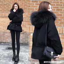 短款羽絨服2022年新款女裝爆款工裝矮個子外套韓版大毛領派克服冬