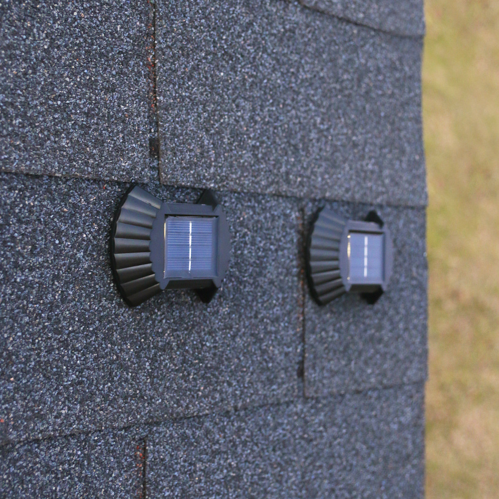 Solar-powered ambient wall lights for outdoor use: waterproof, perfect for yard, landscape decoration, and garden setups—offering both uplighting and wash lighting effects.