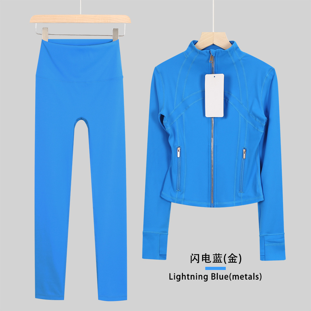 Lululacie chaqueta de cuello corto de nueve puntos chaqueta deportiva DF chaqueta chaqueta chaqueta de manga larga ropa de yoga de fitness para mujeres