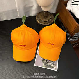 可爱大橘大利棒球帽子男女新款小众2026弯檐搞怪趣味鸭舌帽批发