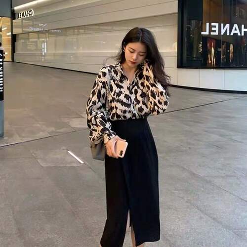 Plus-size women's streetwear shirts and skirts for autumn and winter, fashionable, slimming, stylish, professional temperament, mature woman style set