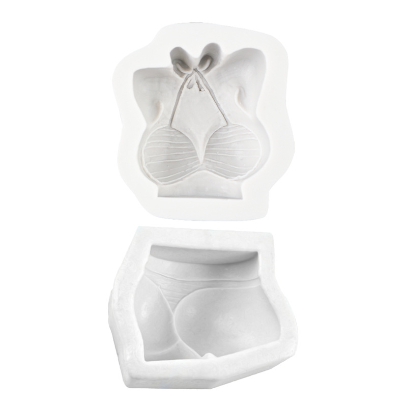 Bikini molde de silicona DIY creativo hornear decoración chocolate pudín mousse