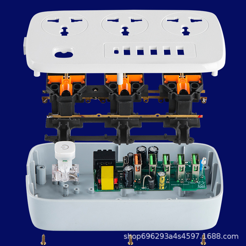 6USB 5USB + 1PD TYPE-C Carga estándar europeo regulación europea Amazon enchufe aprobado
