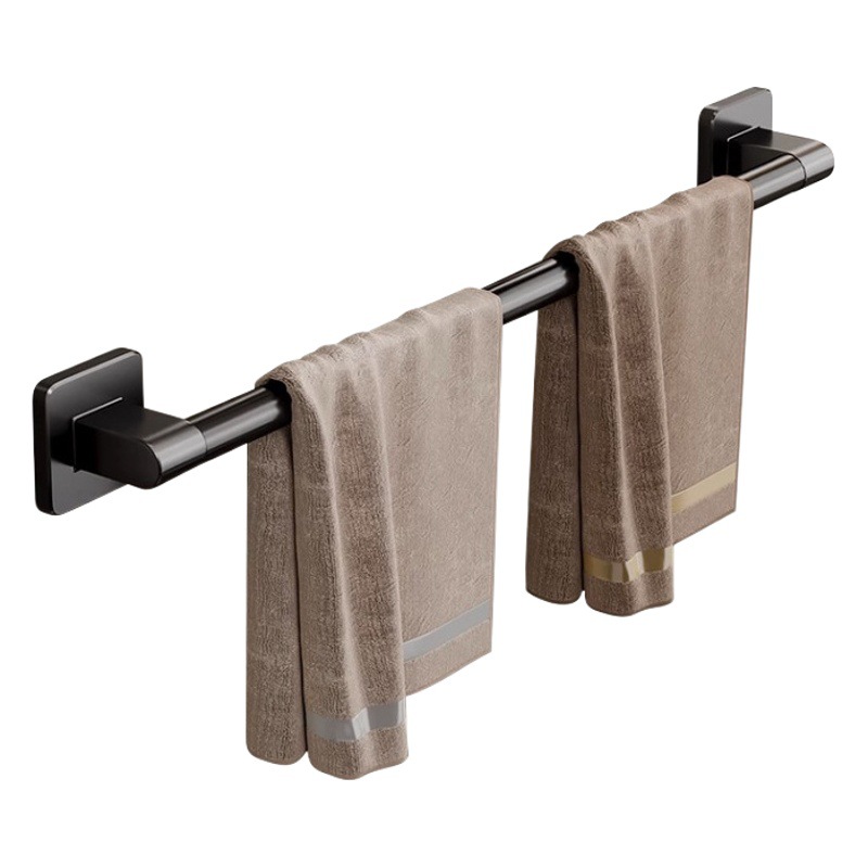 Toallero baño libre de golpes montado en la pared estante de almacenamiento baño colgando varilla inodoro varilla individual almacenamiento toallero