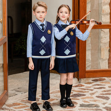 小学生校服套装英伦学院风幼儿园园服毛衣衫儿童小提琴弹奏演出服