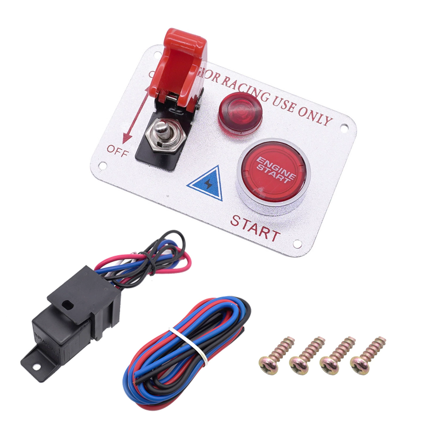 Car 12VLED one -click startup Total switching knob of power -cutting 4 Unicom use ignition panel switch