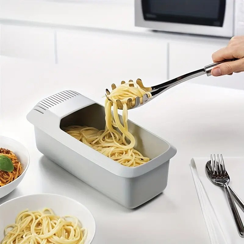 パスタボックス台所煮麺両用プラスチック収納ボックス台所用品ガジェットセット水切りボックス現物|undefined