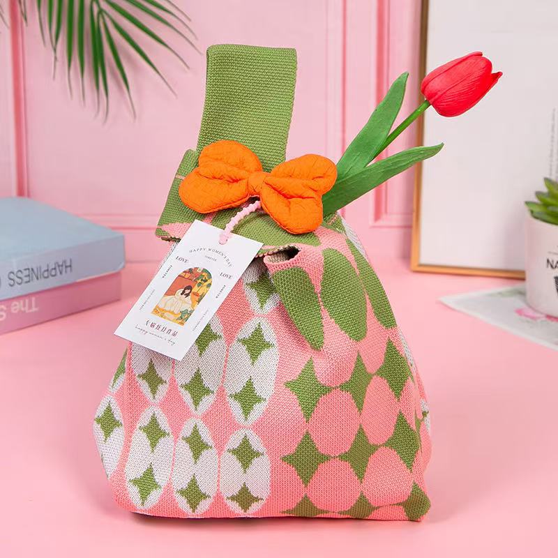 핑크 안개꽃 + 액세서리 색상 랜덤