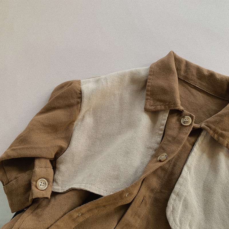 Camisa para niños de estilo coreano 2024 Primavera y otoño nuevos niños y niñas personalidad de moda camisa de estilo japonés para niños top de bebé para niños