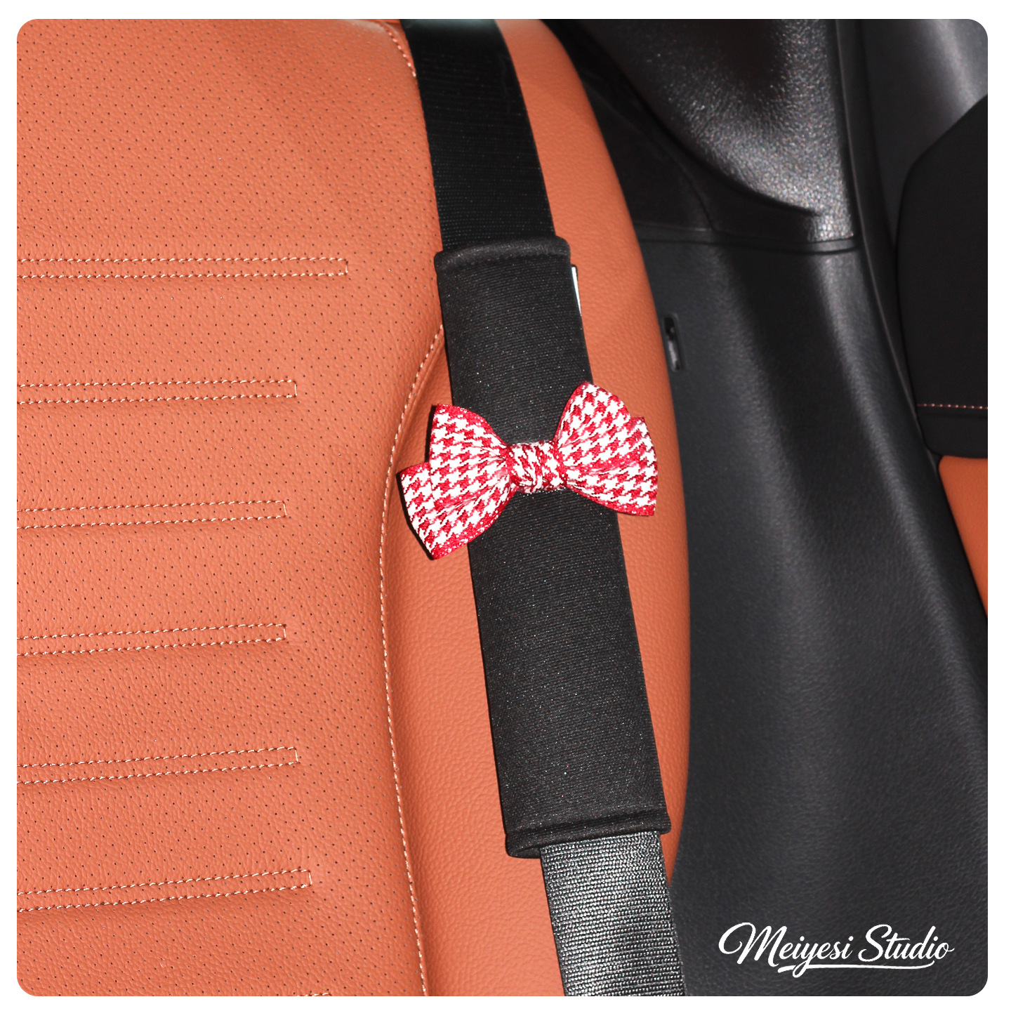 Funda Protectora de Cinturón de Seguridad de Seda de Hielo Decorativa para Automóvil image 18
