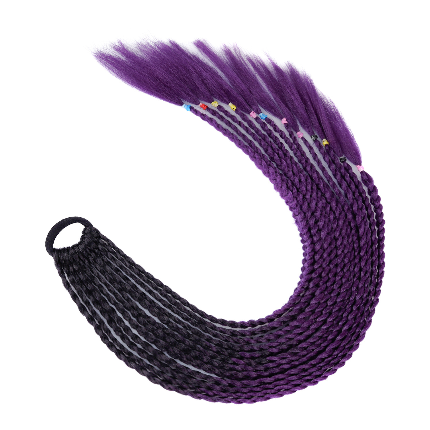 Cola de caballo B25 # negro+morado oscuro
