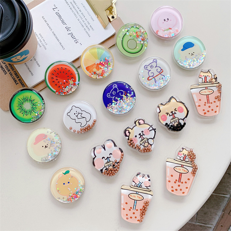 20g Weight Mobile Phone Universal Applicable Brands Airbag Bracket Classification tpu, Quicksand Material Rabbit, Cartoon, Bear Pattern Cartoon Style, Cute Style Rabbit Cartoon Bear Tpu Quicksand Cartoon Style Cute Mobile Phone Universal Airbag Bracket 无