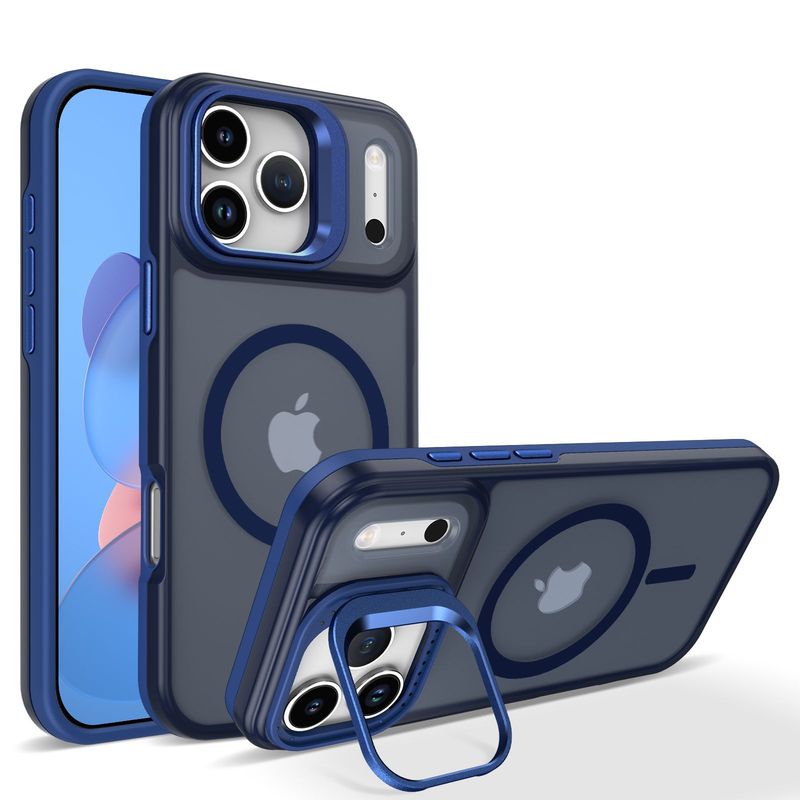 适用苹果17promax手机壳二合一镜头支架iphone16肤感磁吸保护套|undefined