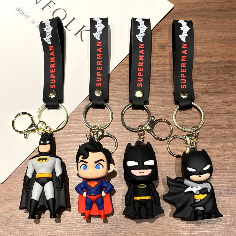 Cross-border Marvel Cartoon Batman Keychain Superhero Batman Keychain Men's and Women's Bag Accessories Small Gifts Cross-border Marvel Cartoon Batman Keychain Superhero Batman Keychain Men's and Women's Bag Accessories Small Gifts