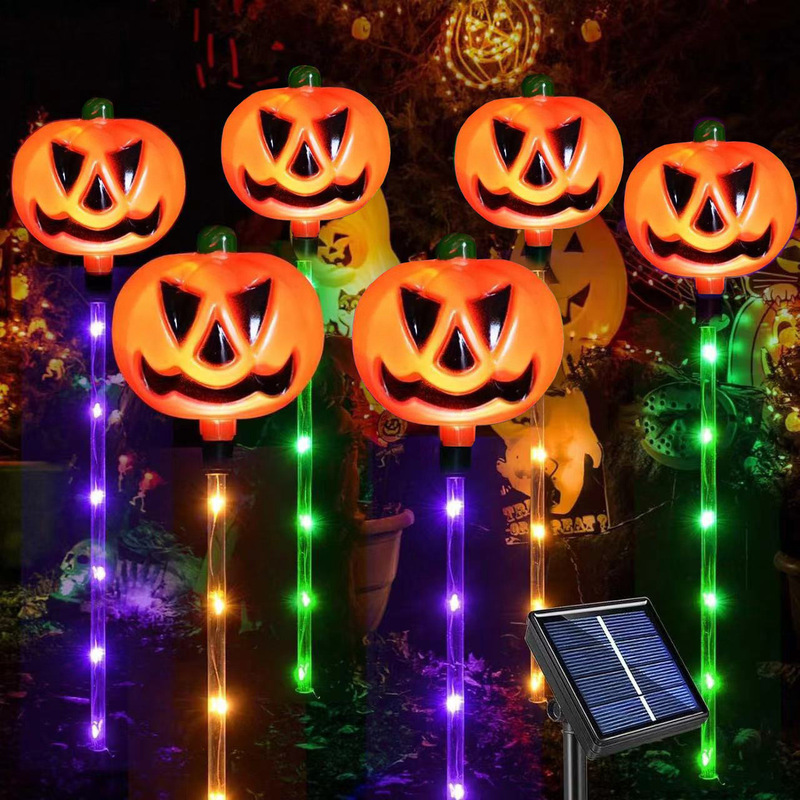 ハロウィンカボチャソーラーグラウンドプラグライトカボチャ装飾中庭ガーデン屋外装飾ハロウィングラウンドプラグライト|undefined