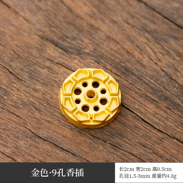 9 holes-small lotus fragrance insert-gold