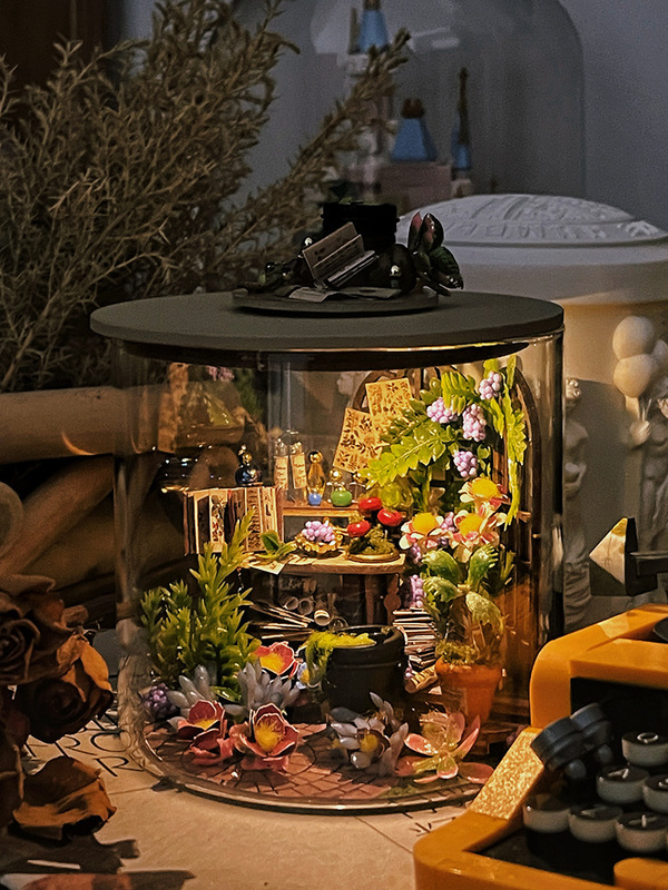 DIY Cabin Dream Bottle Hand-Assembled House Scene Model Harry Potter Magic Cabin Birthday Gift for Women