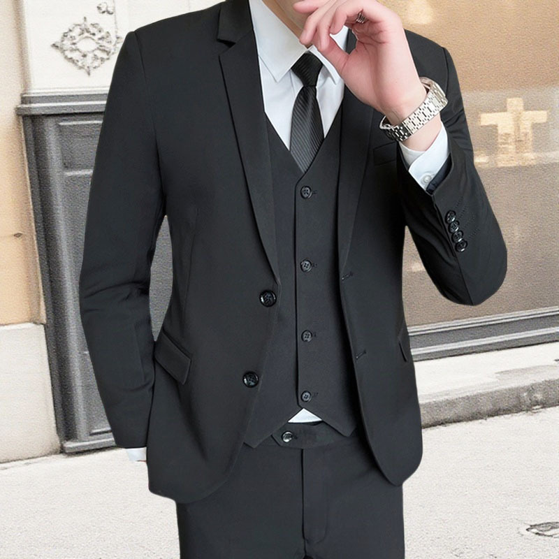 Men's Slim-Fit Suit Jacket, High-End Casual Business Professional Formal Wear, Stylish Groomsmen Suit, Small Blazer