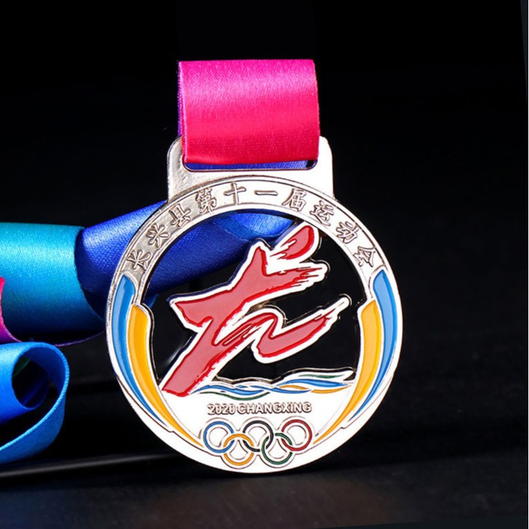 Medalla al por mayor competencia deportiva oro y plata procesamiento de cobre pista y campo de maratón competencia metal