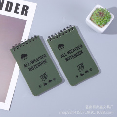 屋外全天候型防水ノートブックメモ帳ポータブルポケットブックかわいいコイルブック