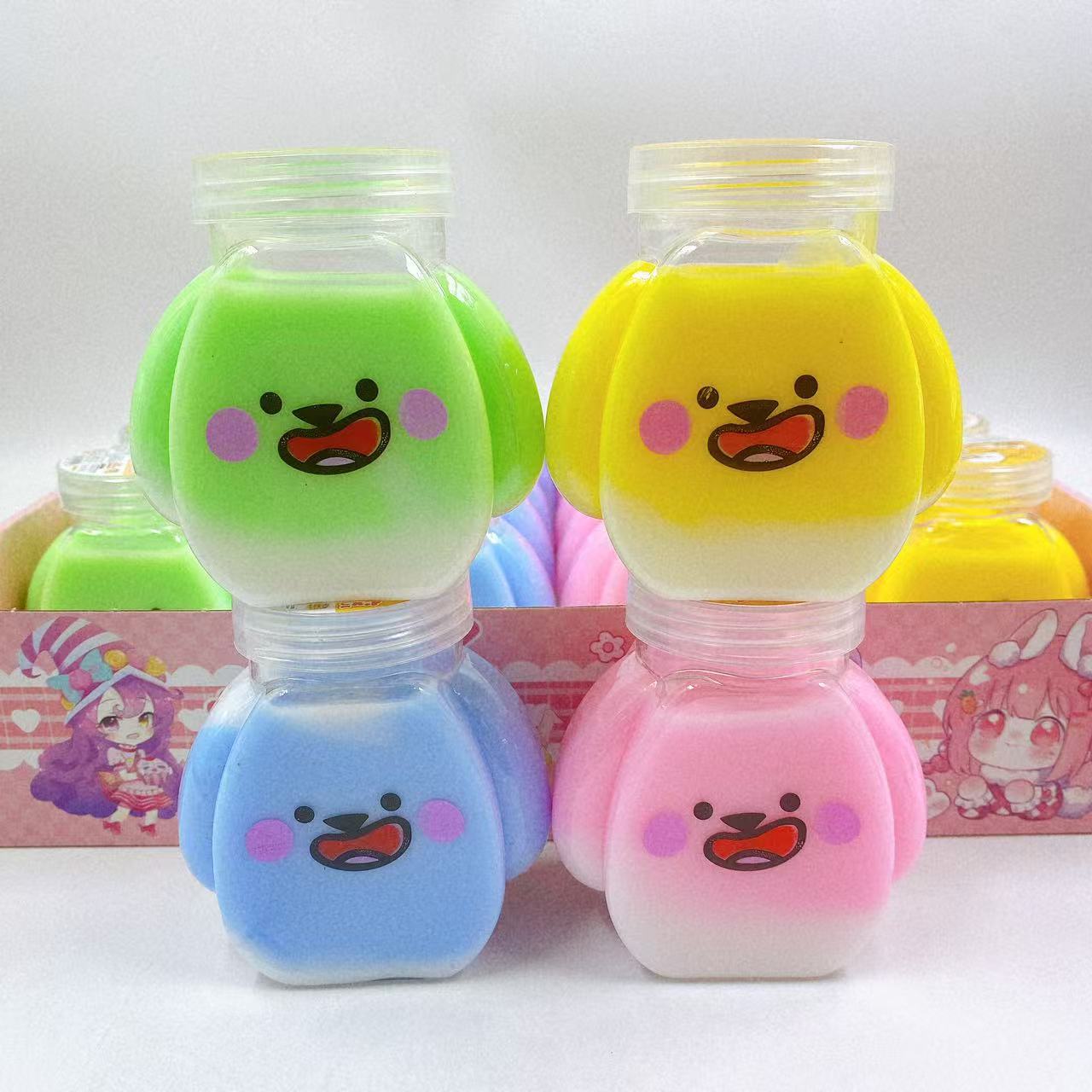 Pegamento espumoso de pingüino de dibujos animados, abrazo de leche, agua falsa, limo, color, doble pelea, juguetes para niños, descompresión al por mayor