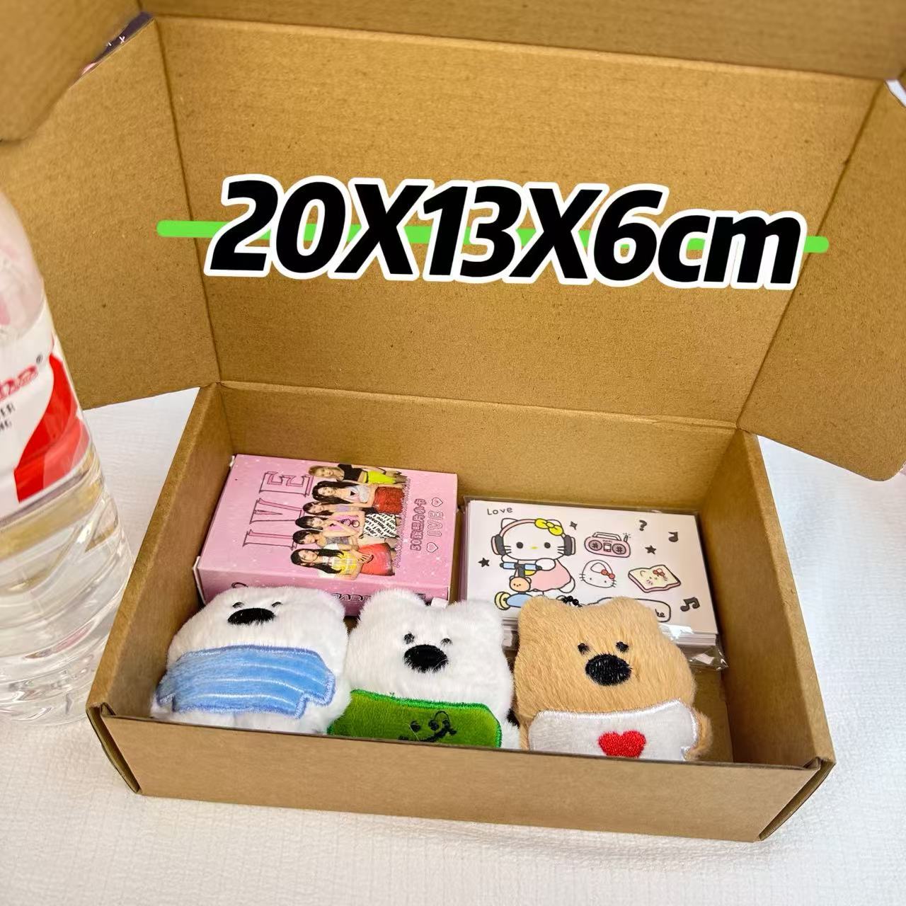 Tarjeta de tarjeta Kraft Aircraft Box tarjeta pequeña caja de embalaje avanzada caja de entrega grande caja de regalo rectangular caja de papel