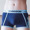 Sqinusqn/Lion Qinuo's new trendy national tide style printed men's flat -angle trousers cotton -ventilated boys panties